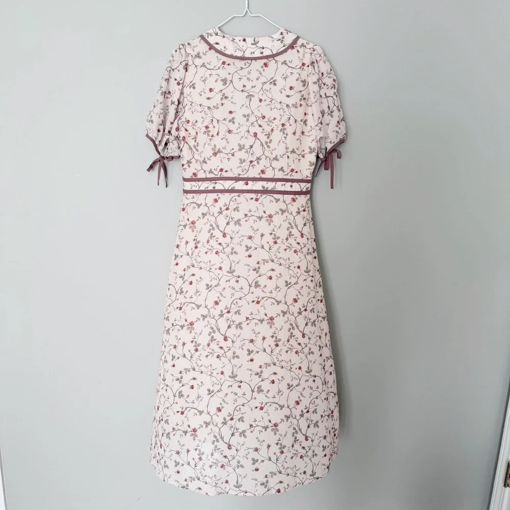 Simple Retro Maxi Dress Cottagecore Feminine
Modest Traditional Large - Picture 3 of 7